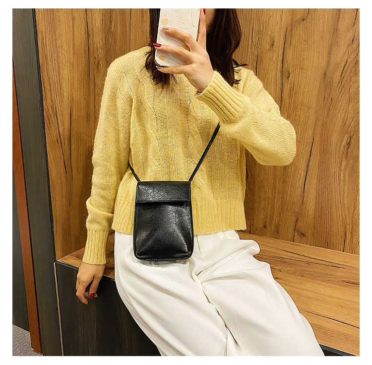 Shangxin Bolso Femenino 2020 Nuevo Pequeño Bolso Negro Mensajero Femenino Casual Retro Bandolera Bolso De Teléfono Móvil Mini Bolso Pequeño display picture 7