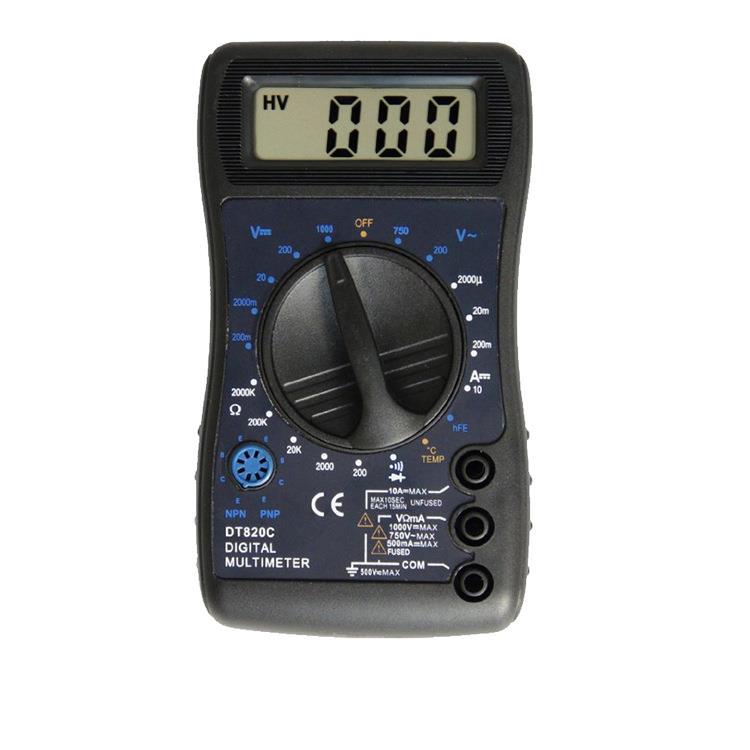 万用表 DT820C 易单手把握 带温度测试 昊宇电子