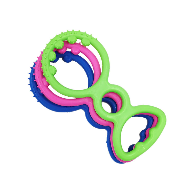 Suministro directo de fábrica anillo de juguete para mascotas perro interactivo juguete de goma resistente a mordeduras juguete de entrenamiento para perros suministros para mascotas