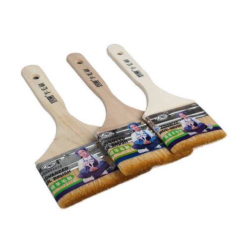 Ruixing yellow hair long handle wooden handle high quality 2345 inch wool brush paint brush brush wall paint latex paint paint