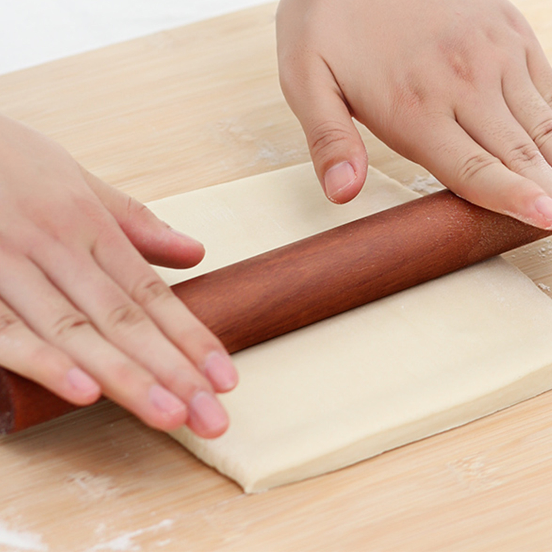 厂家批发乌檀木擀面杖 日系厨房家用实木擀皮杖无漆不沾面擀面杖