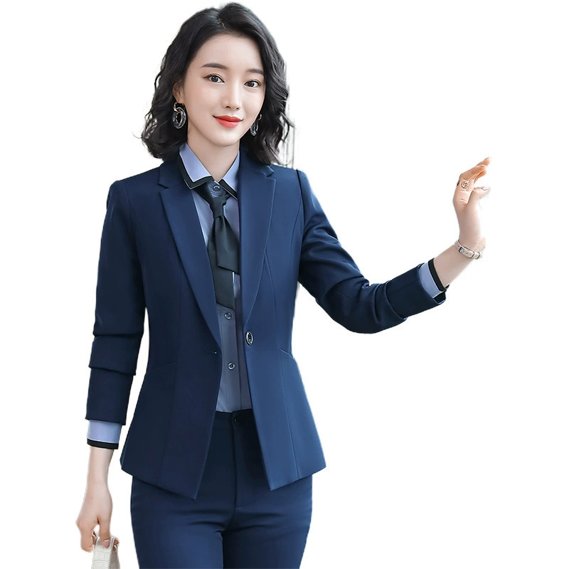 Black autumn demi-season set, classic suit jacket, overall, plus size, fitted