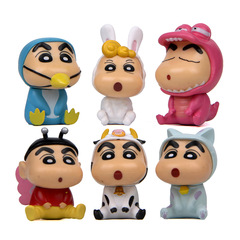 6 Xiaosheng cosplay dinosaur rabbit figures, fresh and versatile, super cute, creative landscaping dolls, desktop decorations