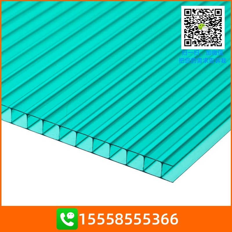 PC中空板双层草绿色阳光板