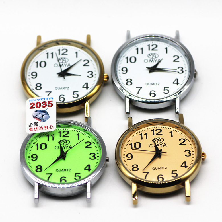 手表配件 日本原装2035机芯数字表头 大数字老年 老人表 防水表