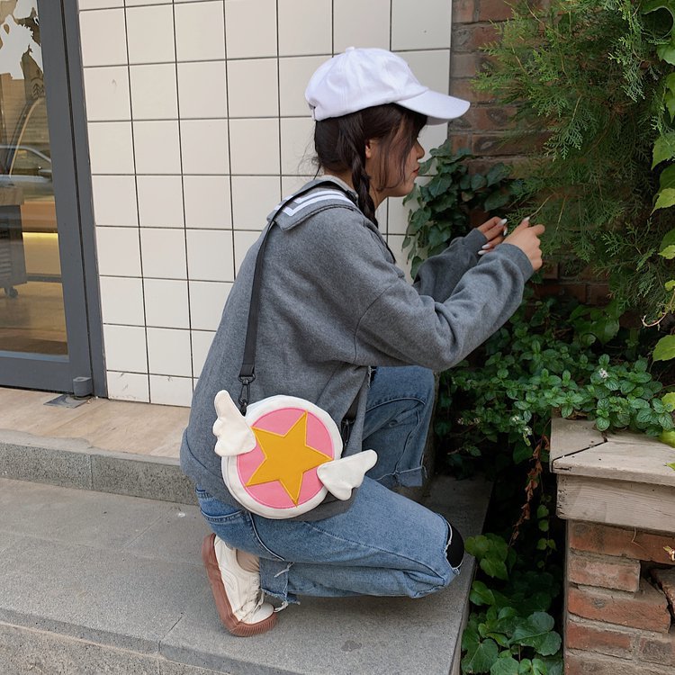 اليابانية أزياء جديد لطيف الكرتون ماجيك ساكورا قماش الكتف حقيبة فتاة لطيف مضحك محفظة بالجملة display picture 83