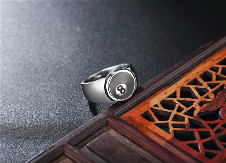 1 Piece Quantity Classic Style Number Stainless Steel Men's Rings