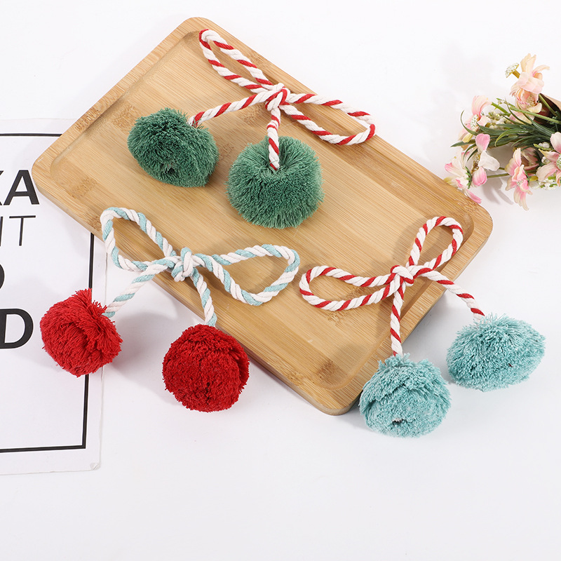 厂家供应棉线毛球抱枕绳子帽子围巾服装辅料配件多色家纺毛线编织