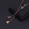 Accessory, necklace stainless steel, jewelry, Japanese and Korean, Korean style, simple and elegant design, internet celebrity