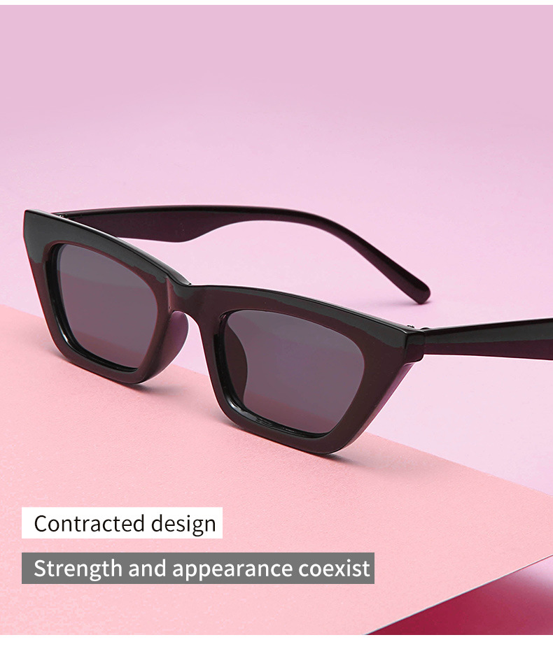 Retro Cat Eye Sunglasses For Women Small Frame Trendy Street Style_voghion.com