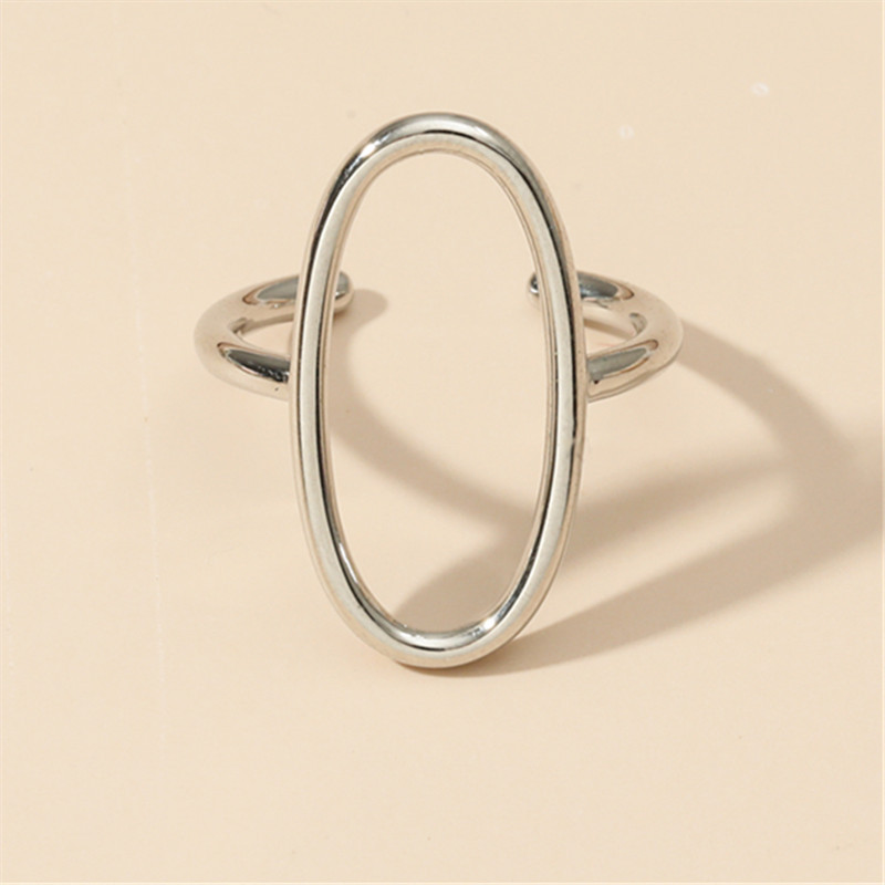 Dame Einfacher Stil Oval Kupfer Überzug Ringe display picture 3