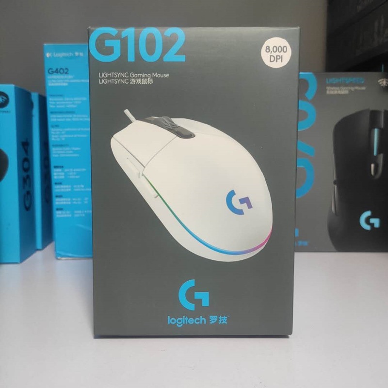 Logitech G102 Lightsync罗技2代白色 有线游戏鼠标 发光电竞电脑-阿里巴巴