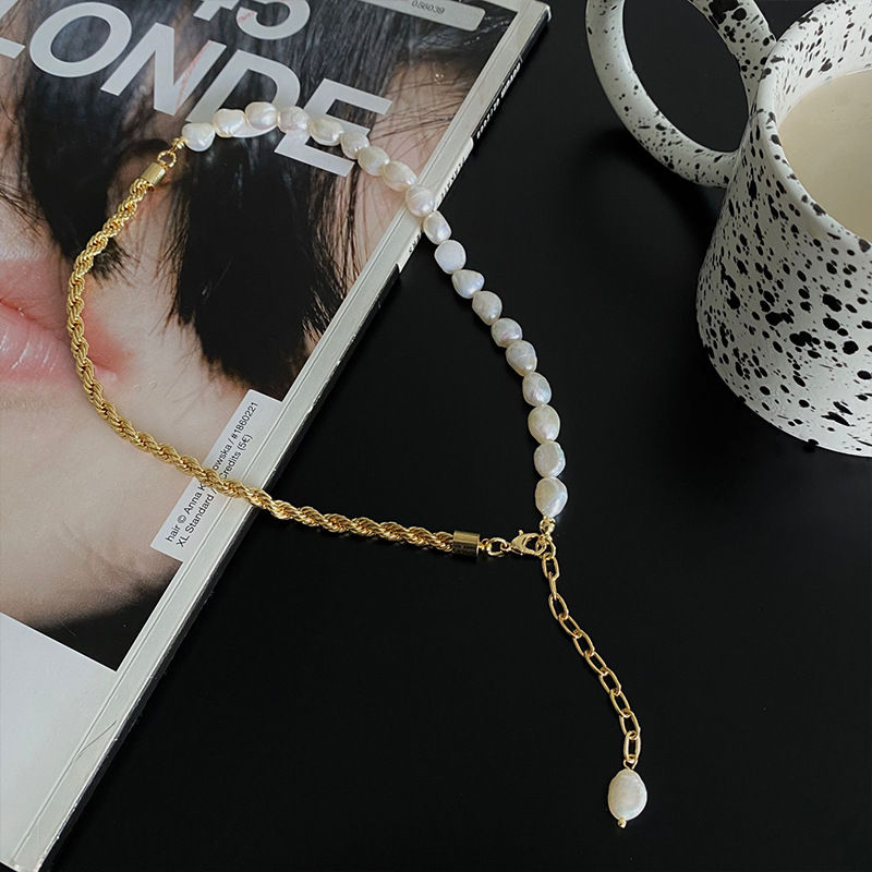 Mode Einfacher Stil Geometrisch Legierung Künstliche Perlen Halskette display picture 2