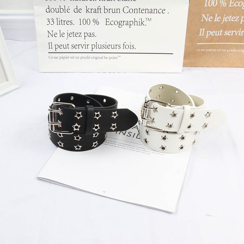 Punk Star Pu Leather Iron Women'S Leather Belts display picture 1