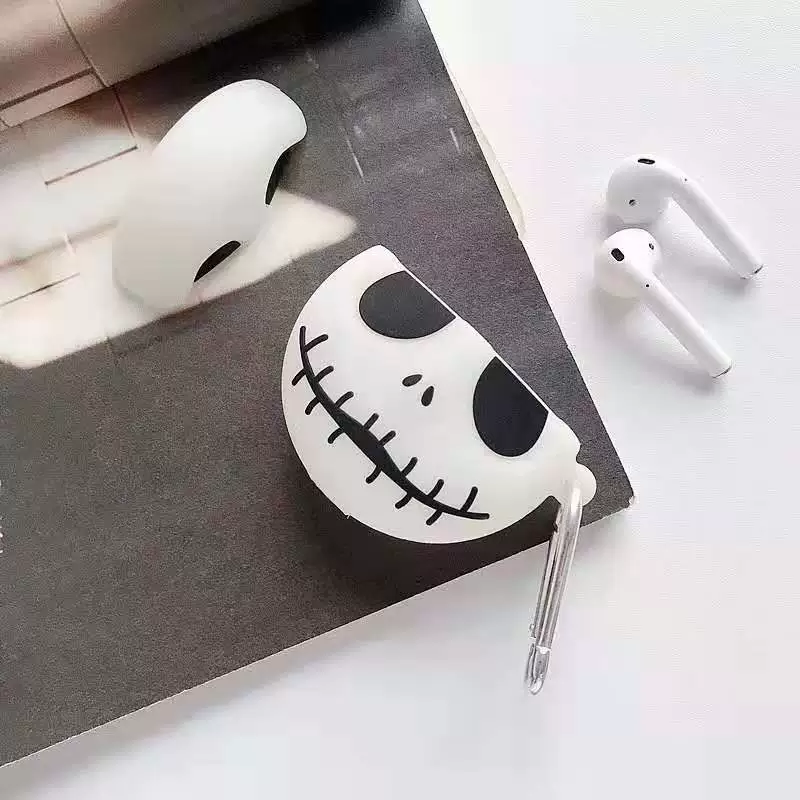 Чехол для AirPods, стиль скелета с ночником, совместим с AirPods 1/2, 3 и Pro