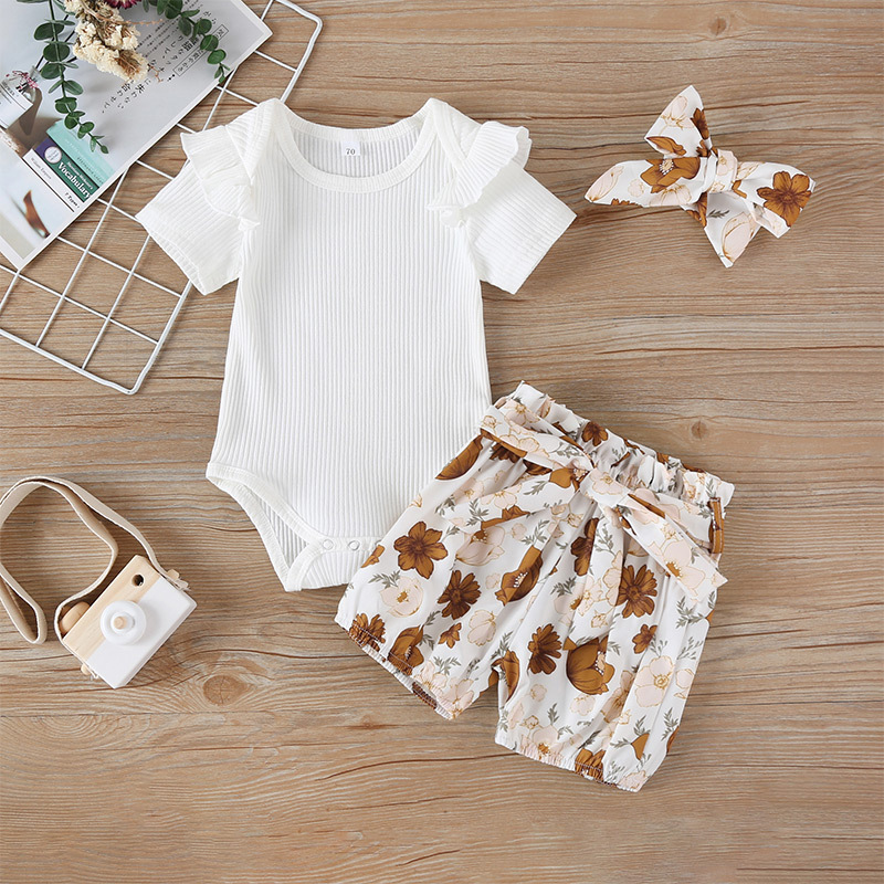 2021 new product female baby print suit...