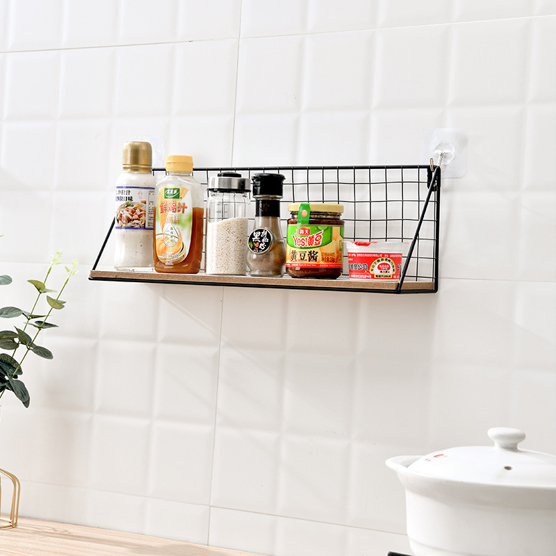 wall Shelf Wall hanging dormitory Upper berth Artifact Bedroom bed Bedside Storage Iron art Wall pylons Punch holes