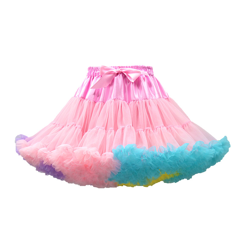 2022 New Puffy Skirt Parent-child Petticoat Daily Dance Skirt Support Soft Yarn Boneless Lolita Lolita Puffy Skirt