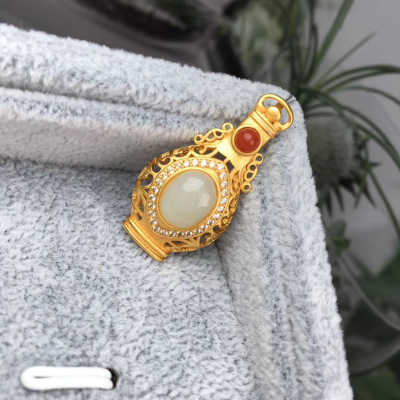 natural And Tian Baiyu Pendant DIY Aquarius Ancient Sands Set Female models Pendant Huge profits Stall Source of goods