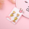 Children's marine ear clips, cartoon universal earrings for princess, gradient, no pierced ears