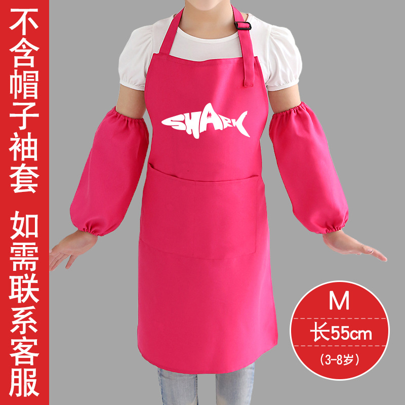 Delantal de pintura de color sólido de moda de estilo coreano anti-incrustante y a prueba de aceite cintura de jardín de infantes ropa de pintura para niños logotipo impreso personalizado