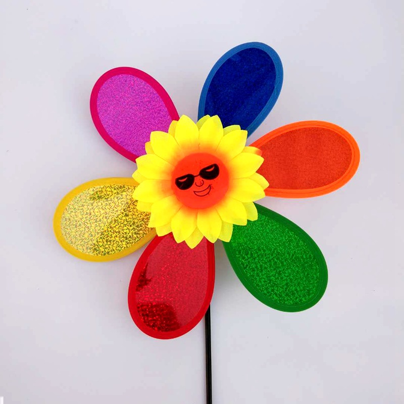 colorful windmill toy solar-powered
