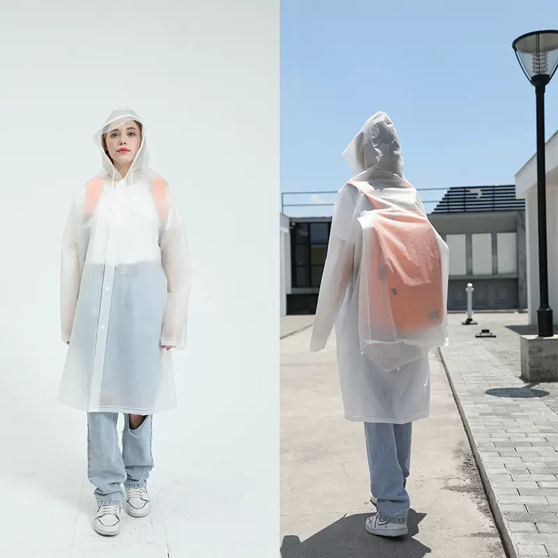 雨衣加厚男女EVA背包位外套便携式户外徒步电动车骑行专用防暴雨