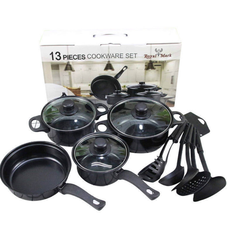 Foreign trade hot sale 13-piece cookware...