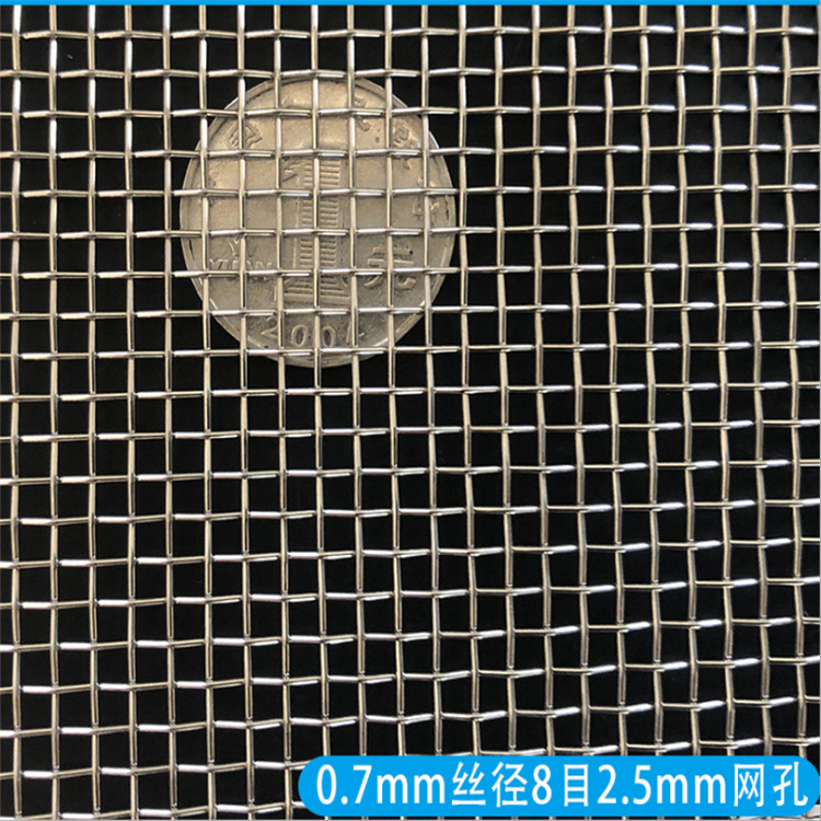 厂家直供耐酸耐高温过滤筛网304平纹编织不锈钢过滤轧花网