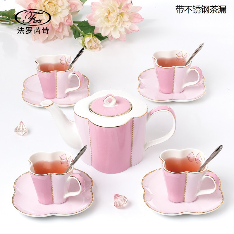 英式下午茶具礼品套装手冲壶陶瓷滤杯器具组合北欧花茶杯原创设计