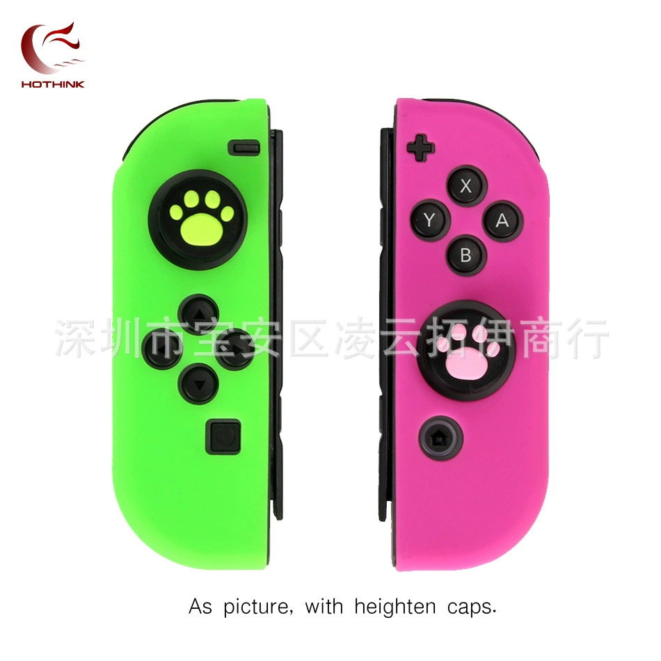 Силиконовый чехол-рукоятка для Nintendo Switch, защитный чехол рукояти NS, зеленый/желтый оттенок