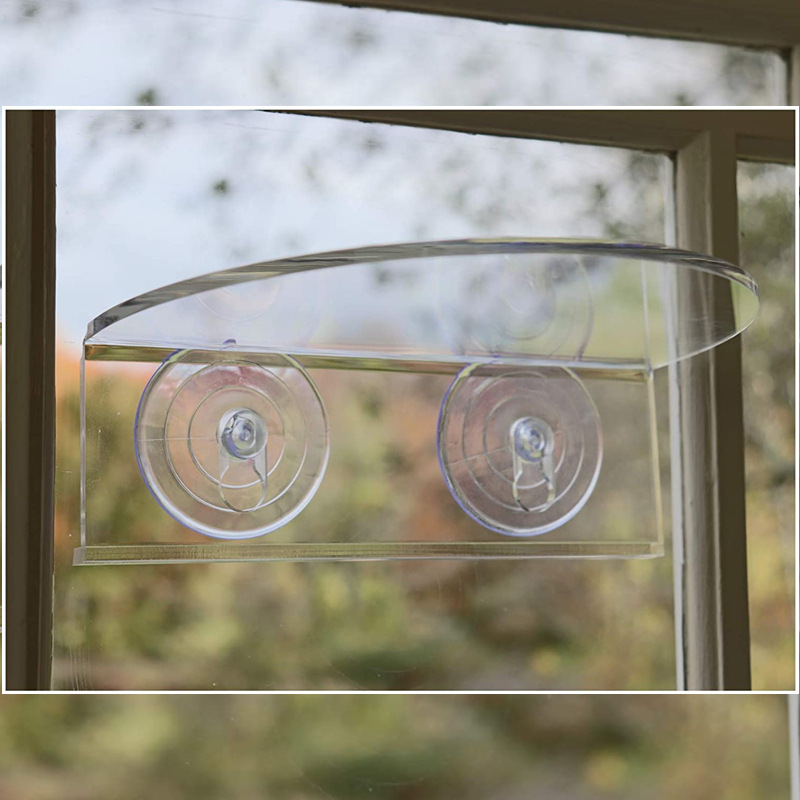 透明吸盘窗架多肉植物花架 壁架室内花园摆放架 亚克力盆栽摆放架|ms