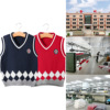 school uniform vest children sweater machining customized Class clothes kindergarten Sweater Middle school student costume V.