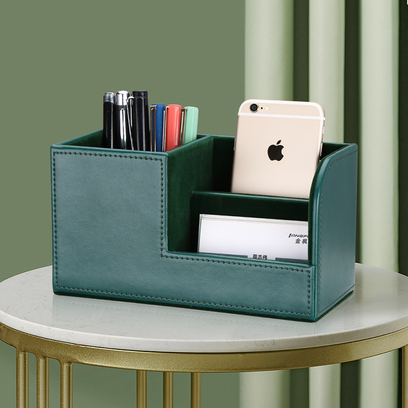 Retro Prestige Blackish green trumpet pen container business affairs to work in an office desktop storage box originality multi-function Storage bin wholesale