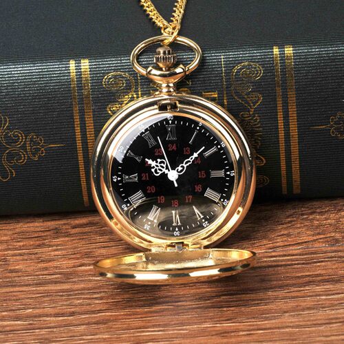 Large gold carved Roman pocket watch manufacturer wholesale