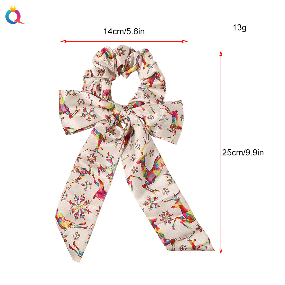 Bow Ribbon Sweet Christmas Simple Ponytail Large Intestine Hair Scrunchies display picture 28