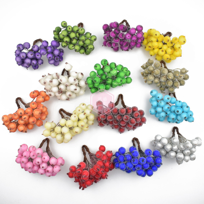 Christmas Garland manual Glass bead simulation foam First Frost grain Sen female line Hairdressing make Material Science Cross border