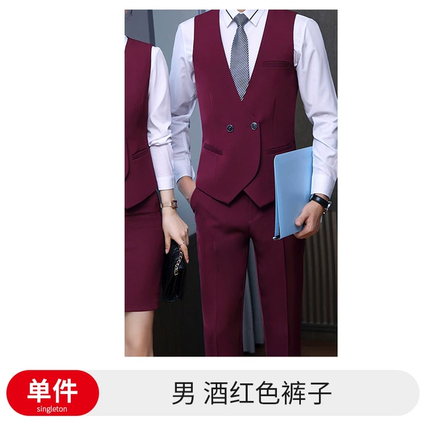 Burgundy trousers