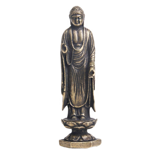 Brass old lotus Buddha worship ornaments Sakyamuni Buddha statue security gifts old copperware wholesale
