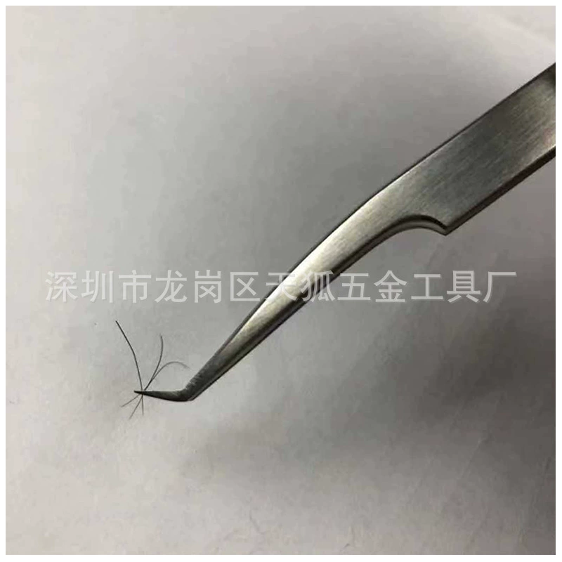False eyelashes, tweezers, golden professional set for eyelashes, eyelash curler for extension stainless steel