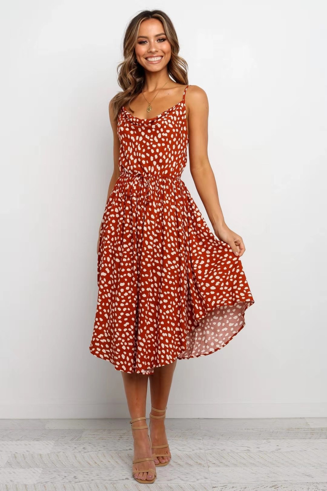 new dress holiday style printed skirt NSYD3902