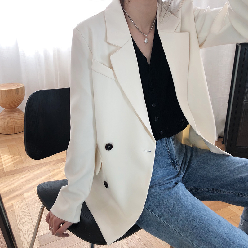 Luxi White Small Suit Jacket Female Autumn 2022 Hangzhou Women's Clothing New Korean Casual Suit Jacket 952