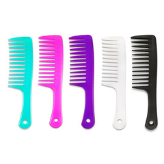 新款大齒梳子寬齒卡通磨砂特大號洗頭濕發順滑不打結長髮捲發梳子