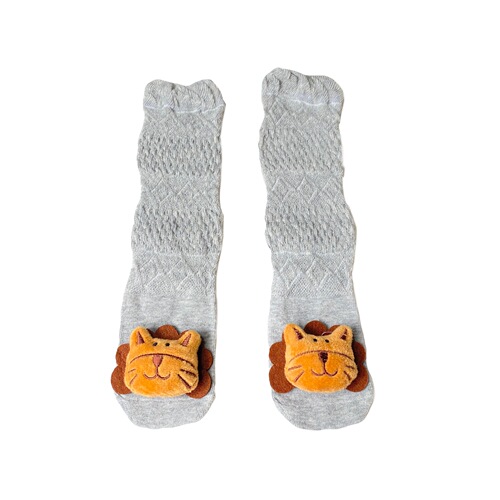 Summer thin baby over-the-knee long mesh anti-mosquito socks breathable baby cartoon three-dimensional cute doll socks ins