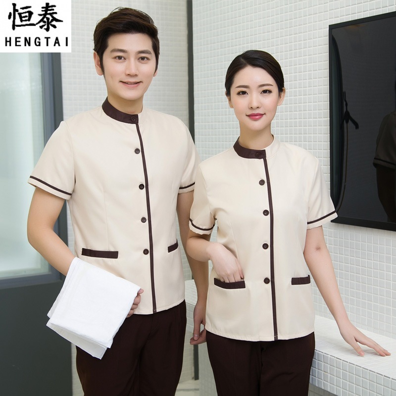 保洁服短袖清洁工阿姨酒店客房保洁员工作服女套装物业男宾馆夏季