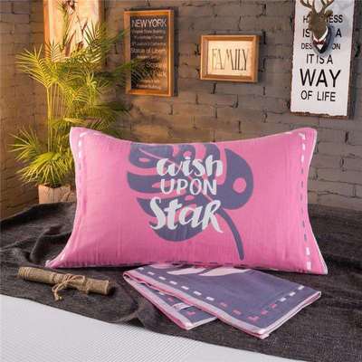 goods in stock Sixth floor Gauze AB Pillowcase a pair Dyed Jacquard 50*80 adult Pillow towel One piece On behalf of