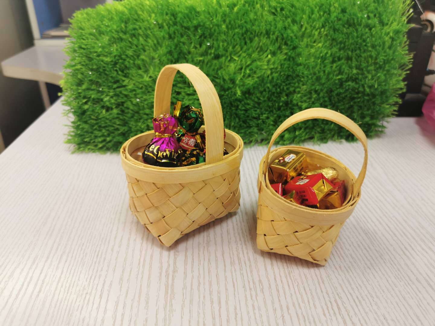 Pastoral Solid Color Wood Gift Bags Candy Gift Basket display picture 6