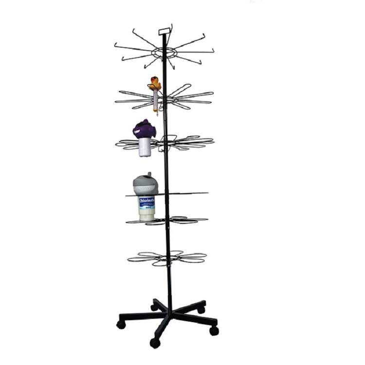 厂家定制 游泳池玩具展示架 花型旋转展架 玩具陈列架 五金展架