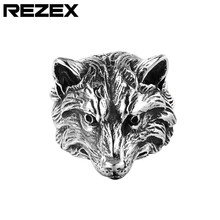 R0762-NK01 外贸饰品批发 个性复古小狐狸男士钛钢戒指