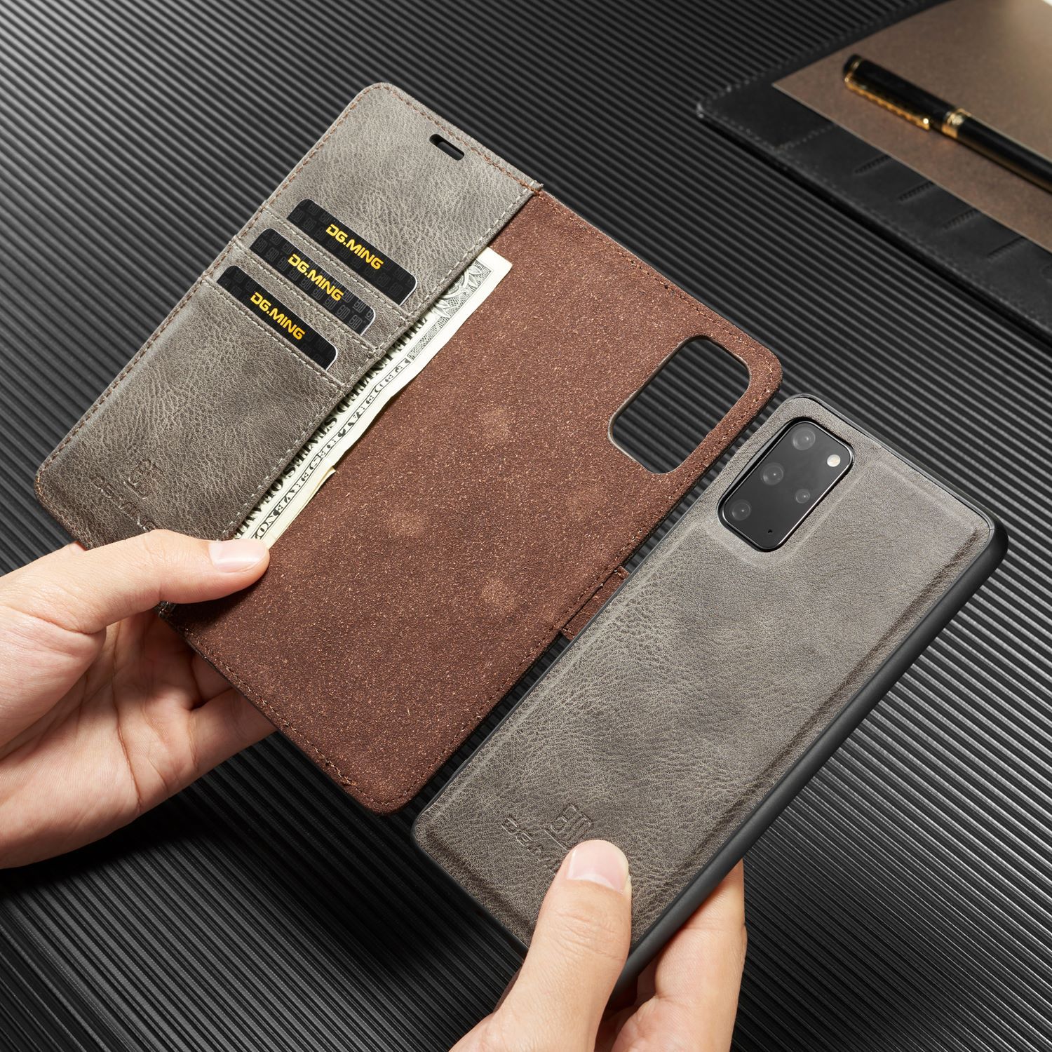 Magnetiskt läderfodral för samsung s21-serien och s23-modellerna_voghion.com